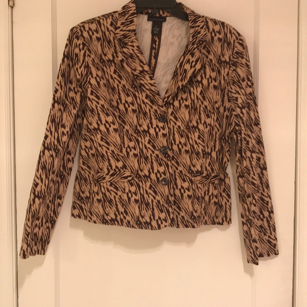 Two tone tiger print jacket